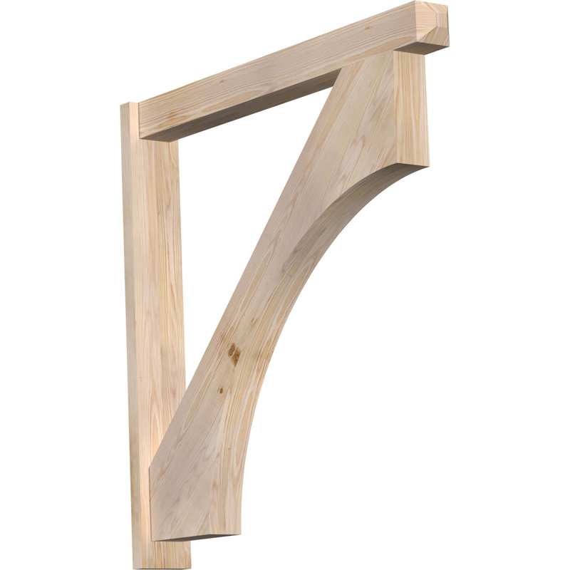 Persienne en bois rustique Westlake Craftsman, Sapin Douglas de 5 1/2 po (lisse), P 12 po x H 20 po