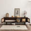 Meuble télé moderne et simple avec rangement en rotin-857166177