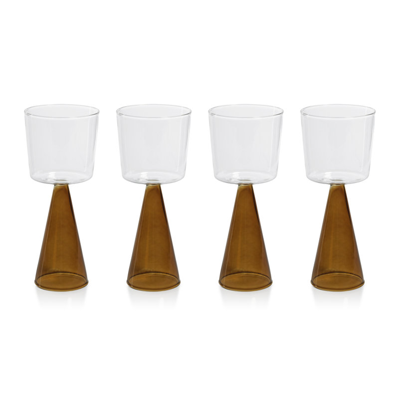 Monticello 9.81oz. White Wine Glass Set, Amber, 9.81 Oz