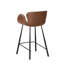 Tabouret de comptoir Waldo - gris / brun cannelle-1443048634