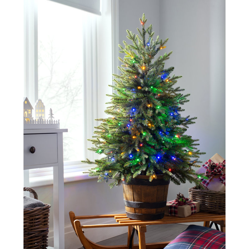 4' H Lighted Artificial Pine Christmas Tree