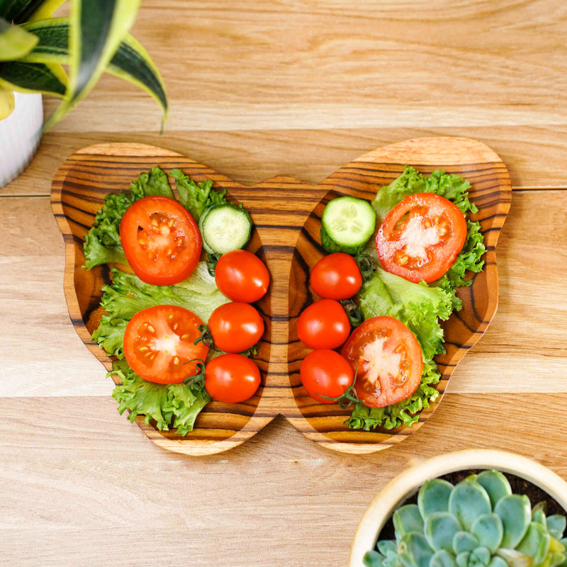 Butterfly Teak Wood Plate