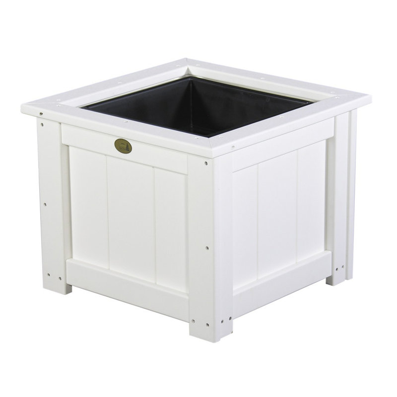 Delph Elevated Planter, White