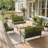 6.5″ Outdoor Replacement Cushion Set, Deep Seating Seat / Back Cushion Set-137666720