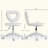 Office Task Chair, Heart Chair With Swivel Wheels