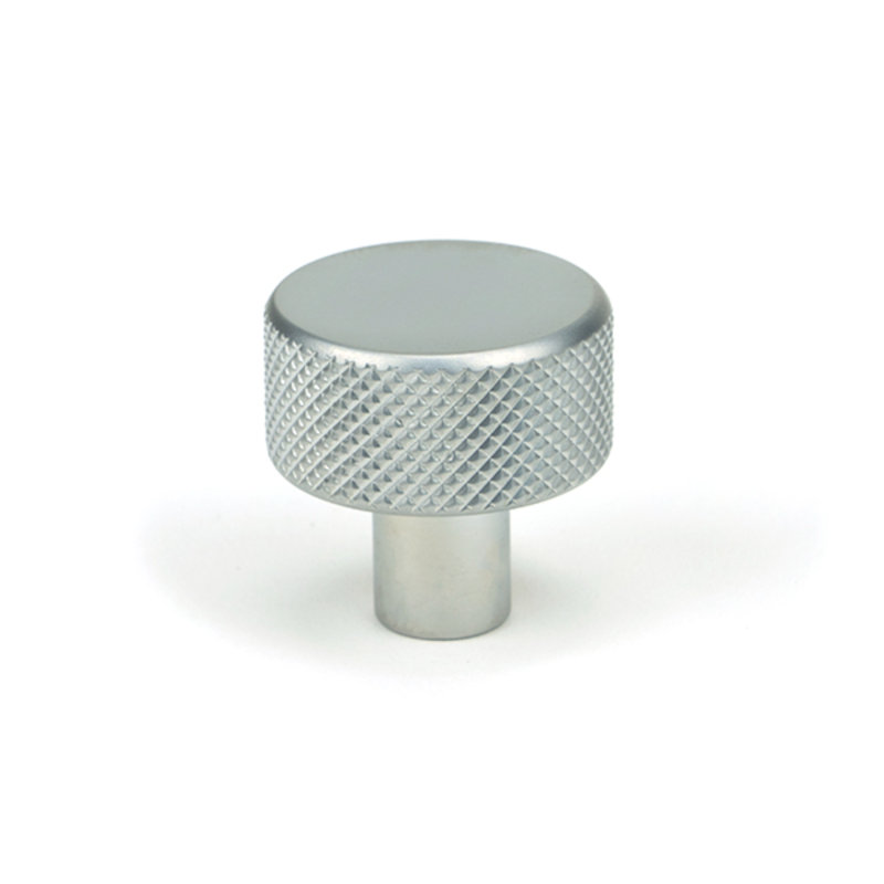 Round Knob, 2.5 cm, Satin Chrome