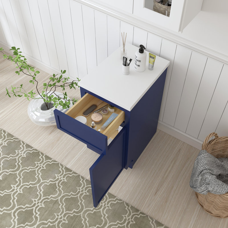 Base de meuble-lavabo simple 15 po seulement, Bleu