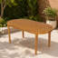 Table de salle à manger ovale d'extérieur en bois d'acacia de 178 cm (70 po), avec plateau à lattes, surface résistante aux intempéries, finition teck-1489460513