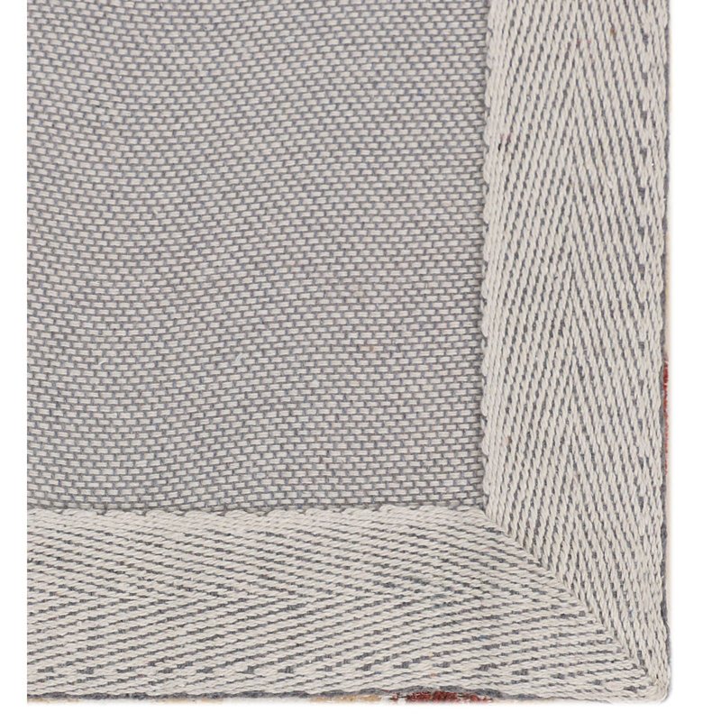 Light Gray Geometric Polyester Anti-Fatigue Kitchen Mat, 20" x 36"