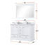 Meuble-lavabo double avec plateau en quartz et miroir Timeless