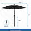 Parasol de marché noir avec manivelle Li-354735729-354735730
