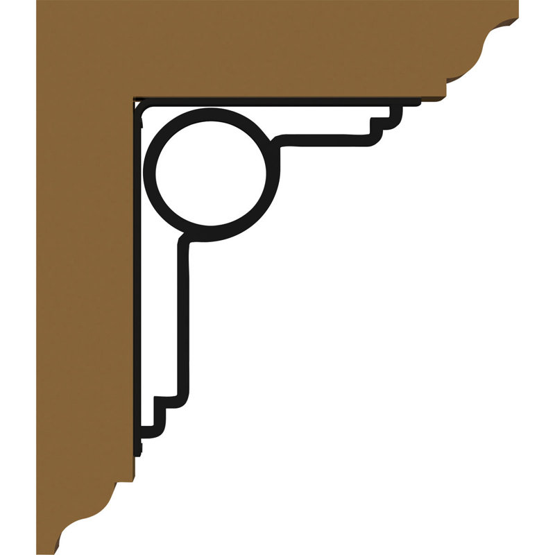 Triple support de fer traditionnel 4 "Maria, H 20 po x P 18 po, Cèdre rouge de l'Ouest l 3 1/2 po x T 4 po (lisse