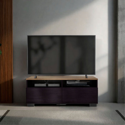 Meuble télé, naturel et noir, salon