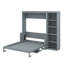 Lit escamotable double avec bureau et bibliothèque, lit escamotable au design compact et peu encombrant-2071439206-2071439226
