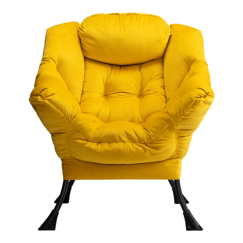 Armchair Accent Chair Lazy Chair, Yellow