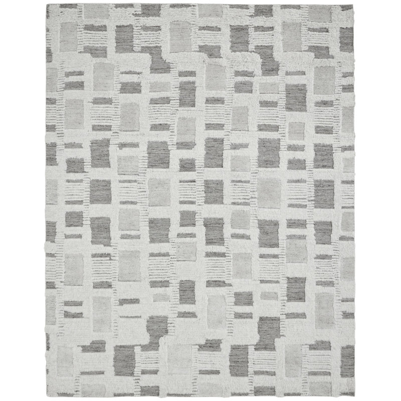 Piri - White Smoke, Rectangle 10' x 14'