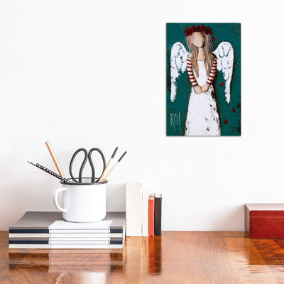 Feathery - Wrapped Canvas Painting Print