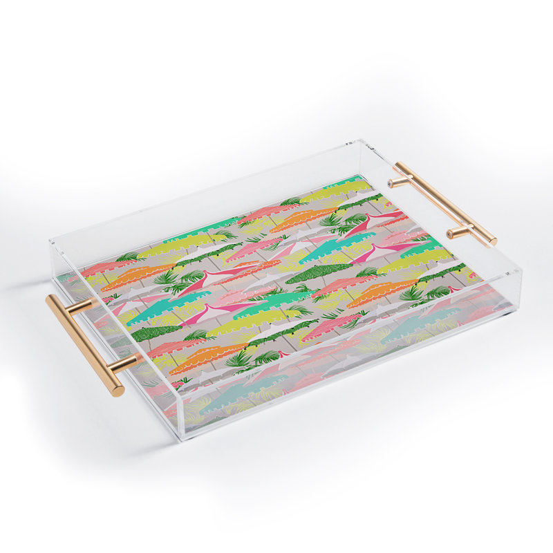alison janssen Palm Springs poolside Acrylic Tray