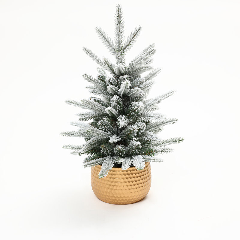 1.5Ft Flocked Artificial Tree Potted