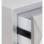 Armoire console argent métallique et champagne