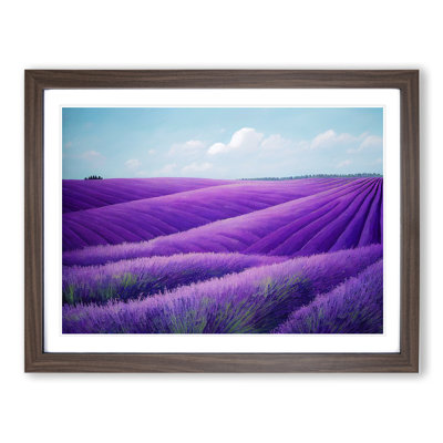 Adventurous Lavender Flower Field - Single Picture Frame Painting