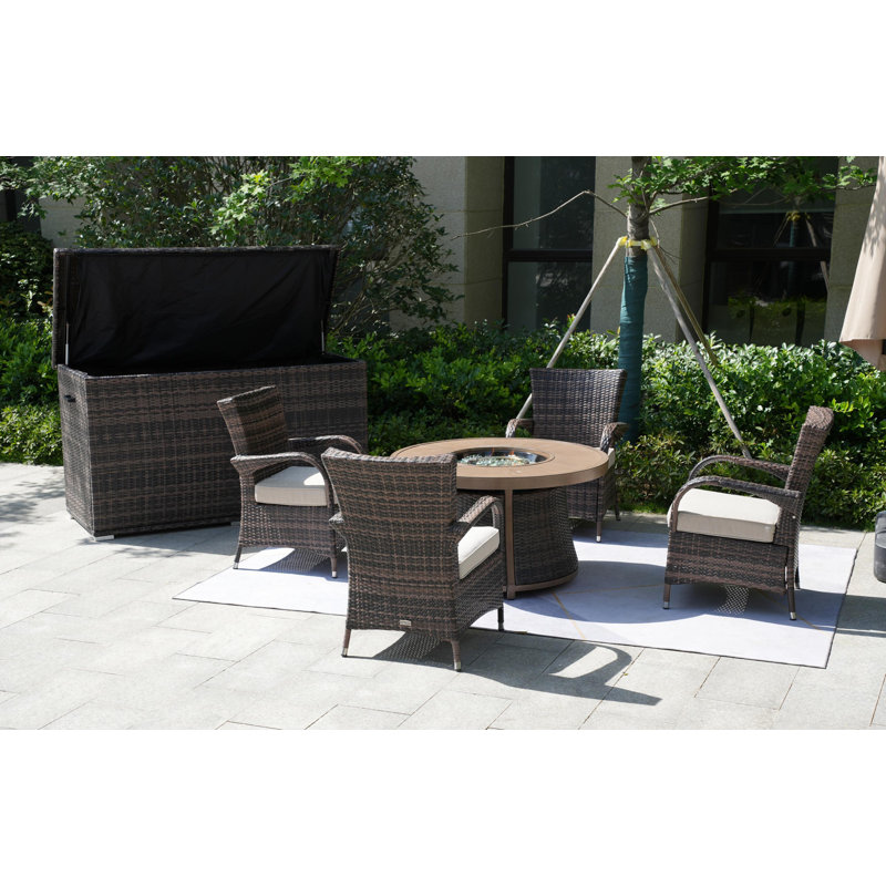 Herodes 4 - Person Patio Conversation Set with Cushions