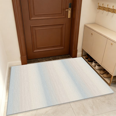 Tapis 1PC à rayures douces, élégant tapis décoratif polyvalent, facile à nettoyer et à entretenir, pièce de mobilier idéale pour la chambre à coucher, le salon, le couloir, le vestibule, le dortoir et le bureau afin de rafraîchir l'ambiance intérieure de votre maison