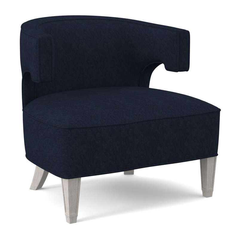 Chaise Laurel, Bisque, Mélange de polyester ébène Margaret