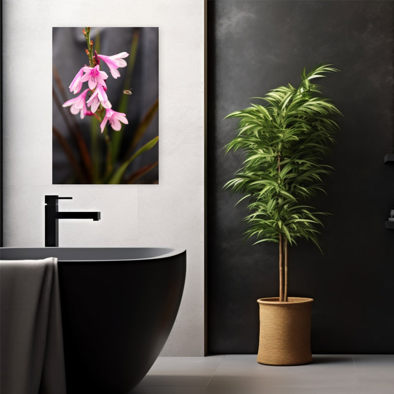 Contemporary Art Vibrant Contemporary Bee Flower Nature Art by Shot By Clint - Wrapped Canvas Print, 60.96 cm H x 40.64 cm W