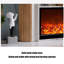 Armoire de cheminée décorative française en bois massif avec flamme simulée