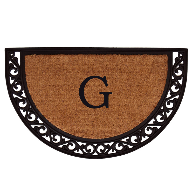 Assemgul Non-Slip Outdoor Doormat, Semi-Circle 1'6" x 2'6", G