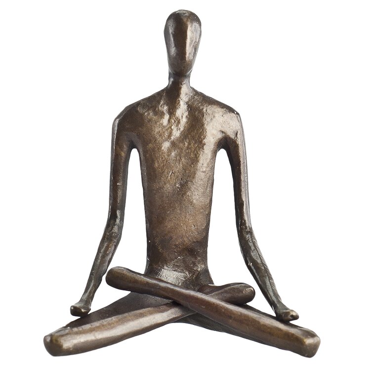 Wood Yoga Statue Meditation Sculpture Yoga Pose Asana Wood Carving  Sculpture