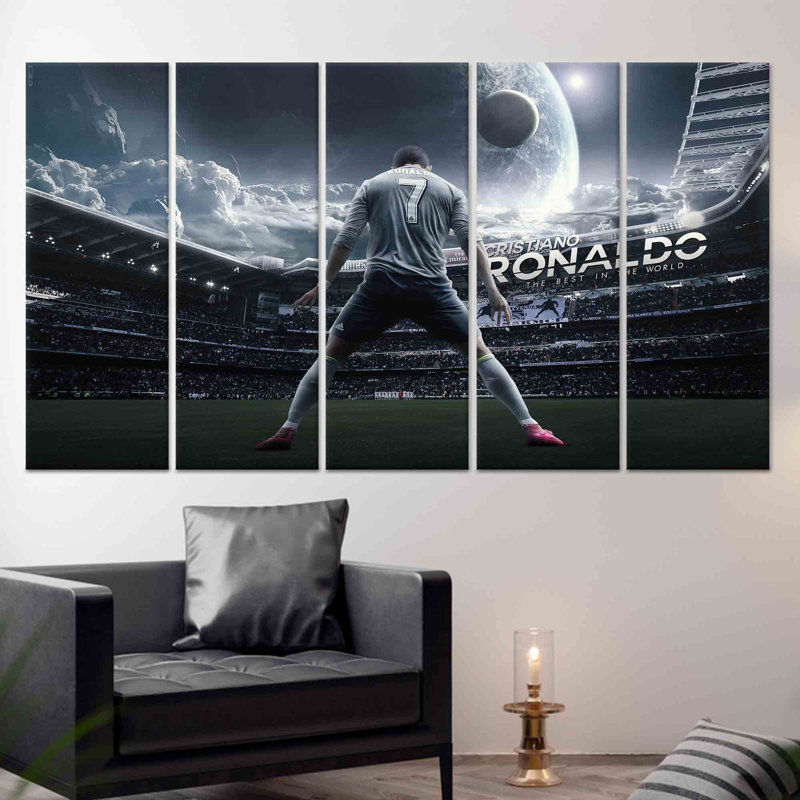 Reproduction d'art sur toile Cristiano Ronaldo, H: 59,1 po x l: 98,4 po