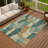 Machine Washable Indoor/Outdoor Chantille ACN2376 Abstract Rug-846854746