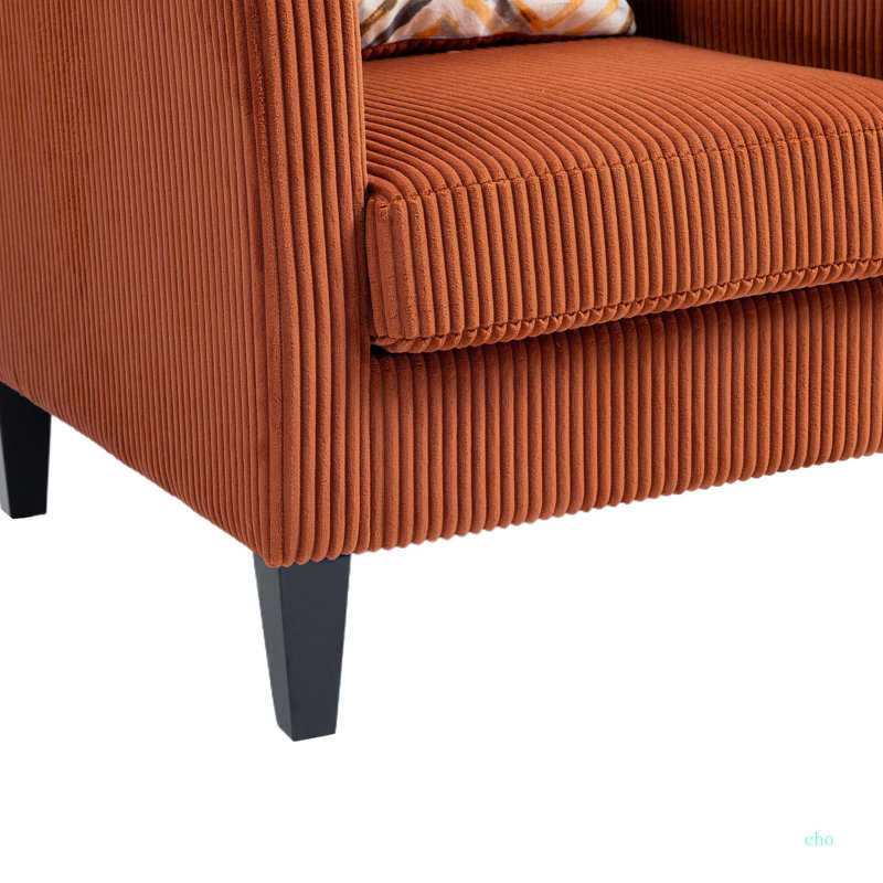 Chaise d'appoint moderne, fauteuil rembourré avec accoudoirs arrondis pour chambre à coucher, appartement, studio, bureau, salle d'attente