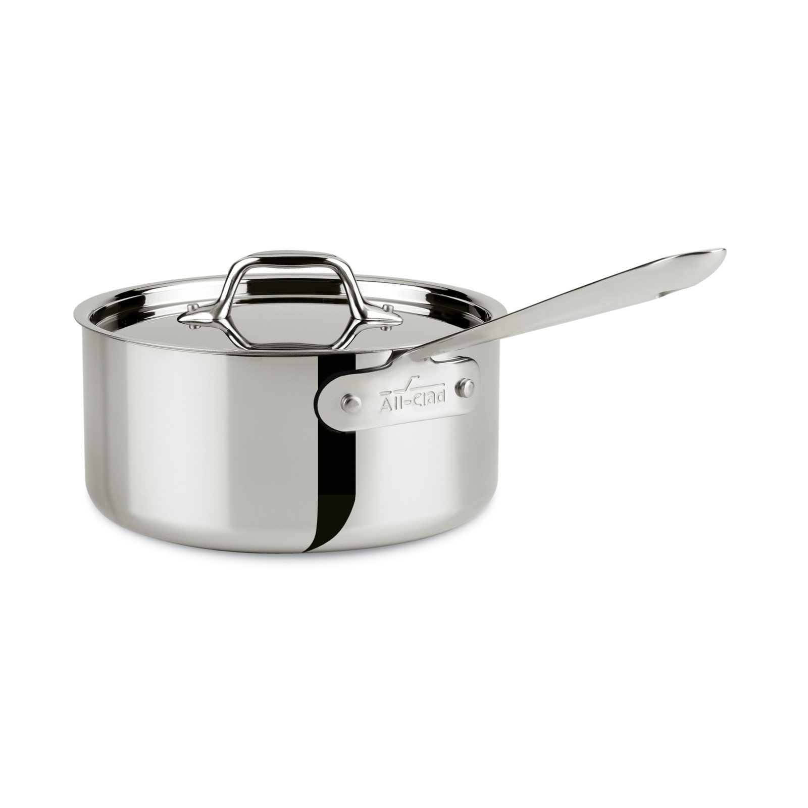 All-Clad D3 Stainless Steel Saucepan with Lid, 3 Qt.