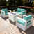 Teal Cushion/White Frame is out of stock
