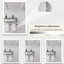 Armoire de salle de bain 2820 pouces - lumières DEL avec miroir, gradateur, affichage de l'heure et de la température, montage en surface, horloge d'apparence élégante 1 porte
