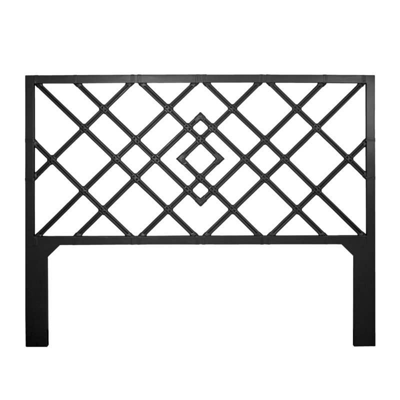 Darien Open-Frame Headboard, King, Black