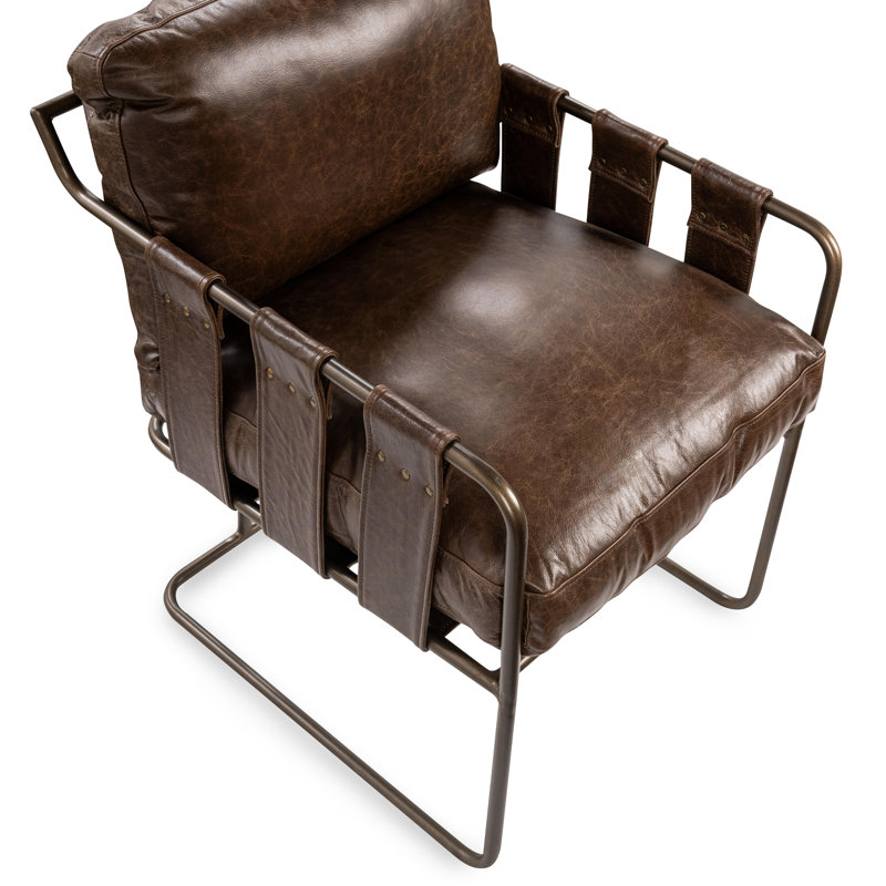 Strapling Leather Dining Chair, Cocoa Brown