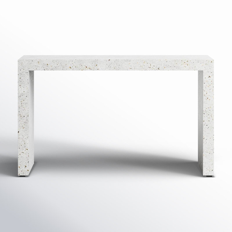Mixx 55'' W Console Table, Ivory Terrazo