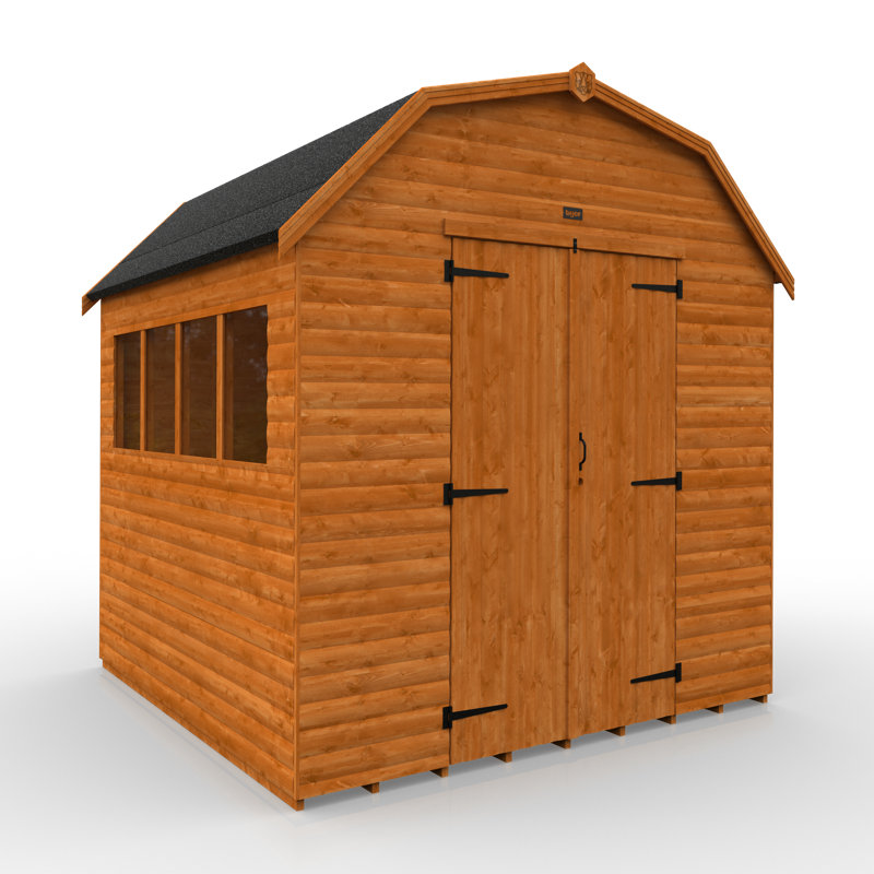8 ft. W x 8 ft. D Solid Wood Tongue & Groove Barn/Gambrel Garden Shed