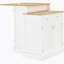 Îlot de cuisine avec armoire de rangement, blanc