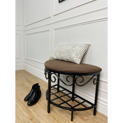 Barhorst Polyester Blend Upholstered Bench with Shoe Storage