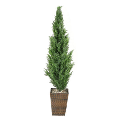 Faux Cedar Tree in Basket