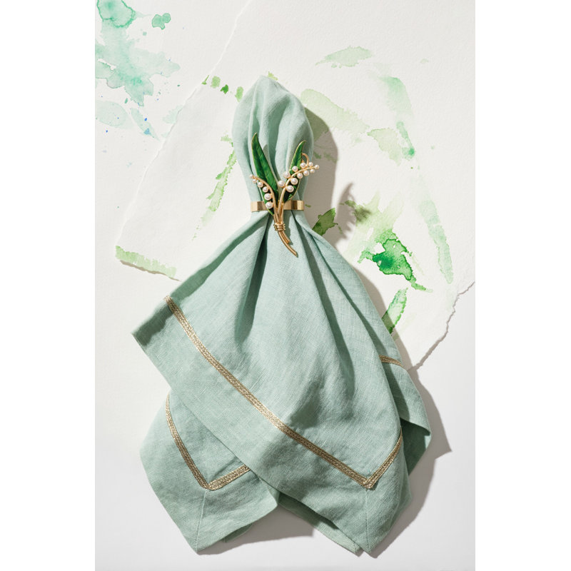 Linen Square Napkins, Sea Foam