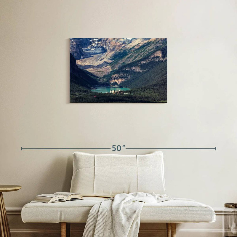 Nicci vue en plongée du château de Lake Louise, H 20 po x l 30 po