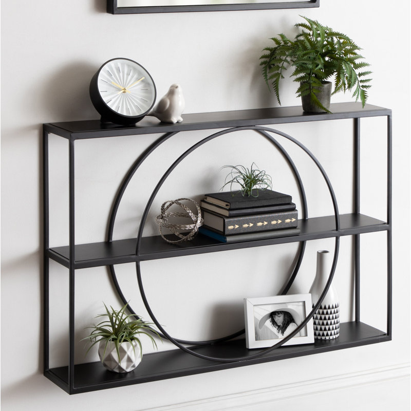 Morales 3 Piece Accent Shelf, Black