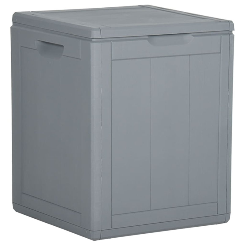 17 Stories Garden Storage Box 90L Grey PP Wood Look