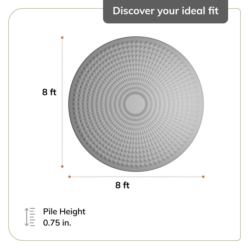 Chalone Handmade Braided Ivory Rug, Round 244cm